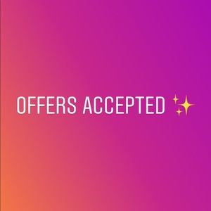 Open to offers on any item listed in my closet.